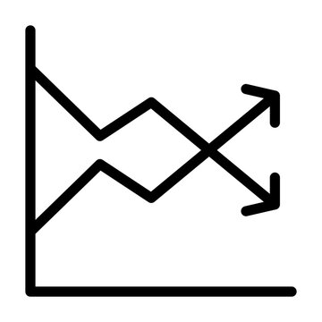 line graph glyph icon