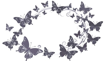 Elegant butterfly frame design