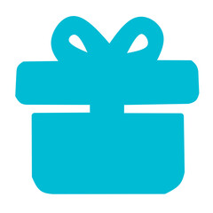 Fototapeta premium Blue Gift Box Icon for Rewards, Loyalty Programs, and Special Offers