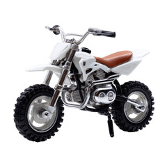 Obraz premium White miniature dirt bike with tan seat