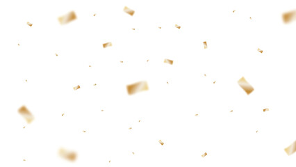 Golden confetti falling down isolated on transparent background. Isolated Falling Golden Confetti Golden Confetti Transparent Background. Gold Confeti Failling White Background.