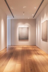 Obraz premium The room is empty and has a very clean and minimalist look