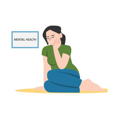 Mental Health Awareness Vector Illustration Which can easily edit or modify