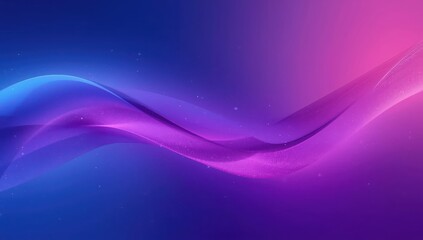 A vibrant design features smooth, flowing curves of purple and blue, accented by subtle speckles, creating a calming and sophisticated aesthetic.