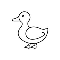 duck icon simple outline style