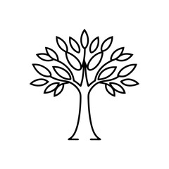 Fototapeta premium olive tree icon simple outline style