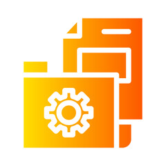files and folders gradient icon