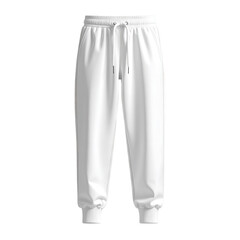 White drawstring jogger pants