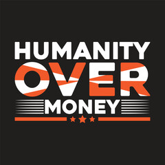 Obraz premium humanity over money