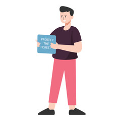 Save Forests Vector Illustration Which can easily edit or modify