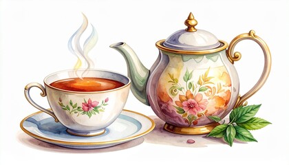 teapot and cup