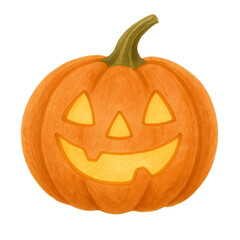 halloween pumpkin isolated on white