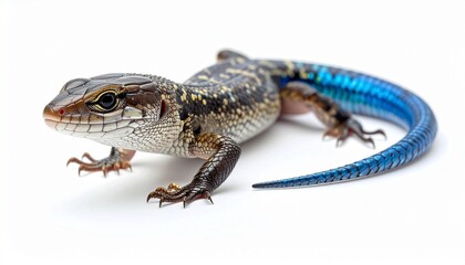 Naklejka premium lizard on white background