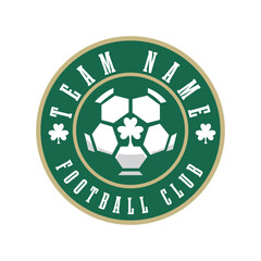 Soccer Logo with Shamrock