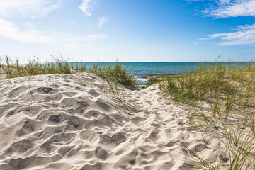 Baltic Sea Sand Dunes - Tranquil Coastal Landscape View