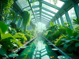 Eco-Technological Terrarium: Biophilic Design with Bioluminescent Details