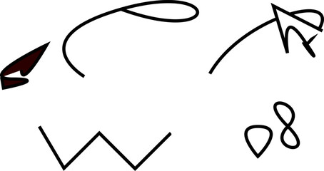 Hand-drawn arrows and design elements