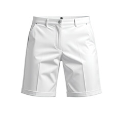 White women's shorts, flat lay