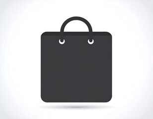 Simple graphic of a dark gray shopping bag