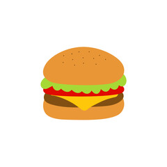 Cheese Burger Hamburger Vector Illustration