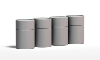 Set of Minimalist Cylindrical Containers