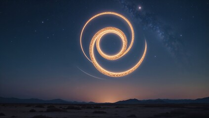 Stunning Cosmic Swirls Illuminating The Night Sky Under The Stars