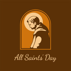 vector all saints day background template