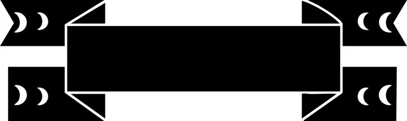 Obraz premium Stylish black banner ribbon for modern designs and templates, perfect for adding a touch of elegance and sophistication to any project with a sleek, clean look