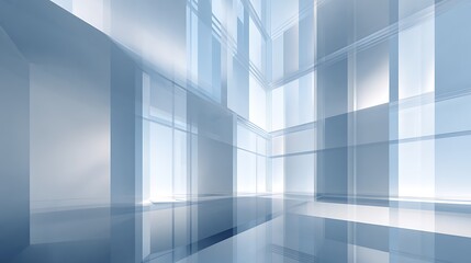 Abstract modern architecture with light and reflections