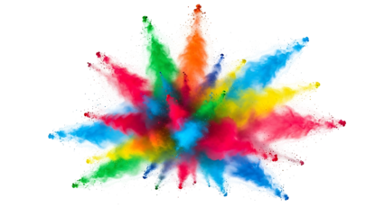 Colorful powder explosion in starburst pattern (1)