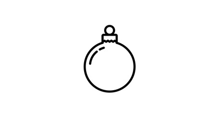 Obraz premium Flat vector icon of a Christmas ornament 