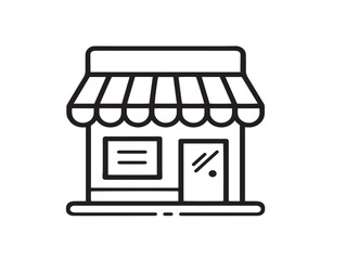 Online store icon featuring elegant and minimal vector artwork
