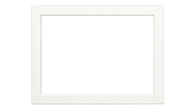 White Frame with Transparent Background, Minimalist Design Element for Web Design