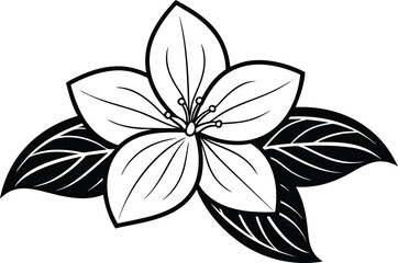 Trillium Botanical Illustration. Realistic Trillium Flower Artwork. Elegant Trillium Bloom Design. Isolated Trillium Plant Drawing. Decorative Trillium Garden Artwork. Wild Trillium Nature