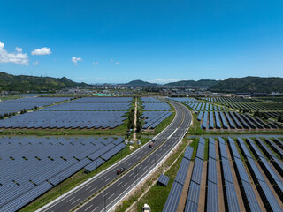 solar power station on beach
