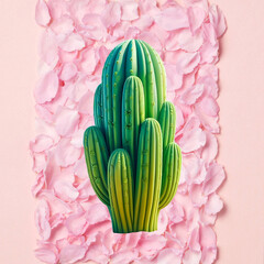 cactus flower vector illustration