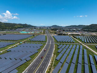 Fototapeta premium solar power station on beach