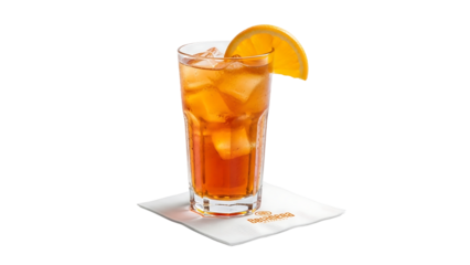 Iced tea drink with orange slice (1)