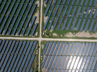 Obraz premium solar power station on beach