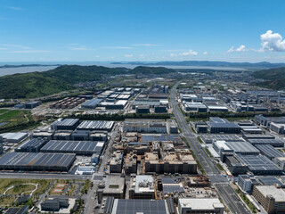 Fototapeta premium solar on rooftop of factory