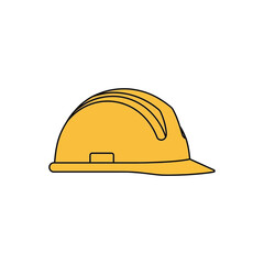 construction helmet on white background
