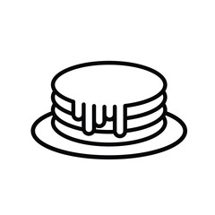 pancakes  icon vector desert sign