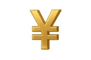Obraz premium Golden Yen Symbol: A stunning, golden Yen symbol against a simple background, symbolizing financial strength and economic prosperity.