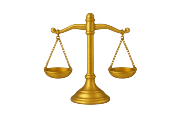 Golden Scales of Justice: A symbol of fairness and impartiality, this gold scales is a representation of the legal system. A conceptual representation for legal matters. 