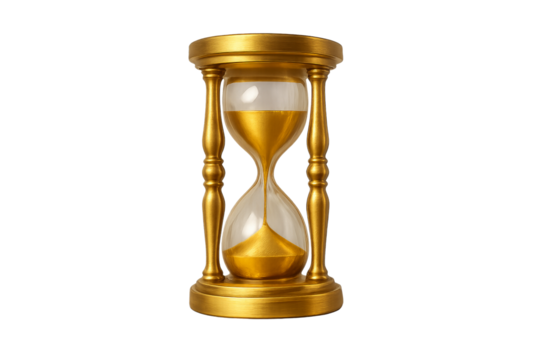 Golden Hourglass: Captures the essence of time and anticipation, the golden sands cascading gracefully within a timeless symbol of passing moments and measurement.