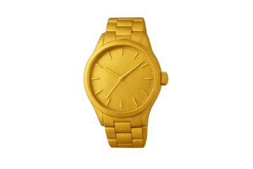 Golden Timepiece: A close-up shot of an opulent gold wristwatch, highlighting its design and meticulous craftsmanship. The image embodies elegance and luxury.