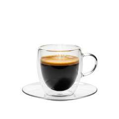 Glass Espresso Coffee Cup with Saucer

