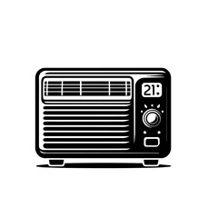 Air Conditioner Vector – Modern HVAC Cooling Appliance Illustration
