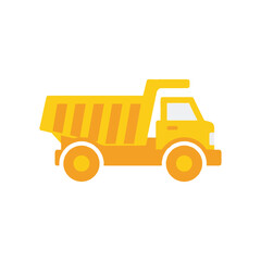 dump truck isolated on white background