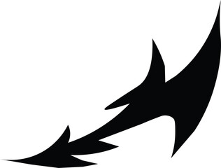 Ornamental Floral Design A classic black and white floral design element featuring elegant, curved leaves and intricate detailing. Perfect for use in decorative borders, logos